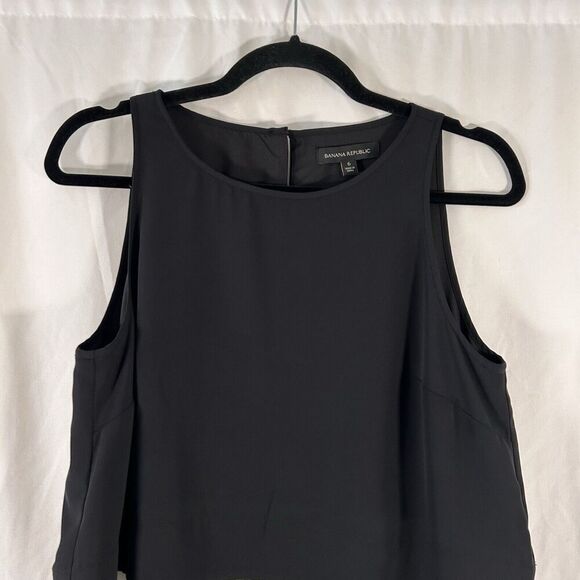 Banana Republic Knee Length Dress Womens 6 Black Sleeveless Pullover Lightweight - Picture 2 of 8